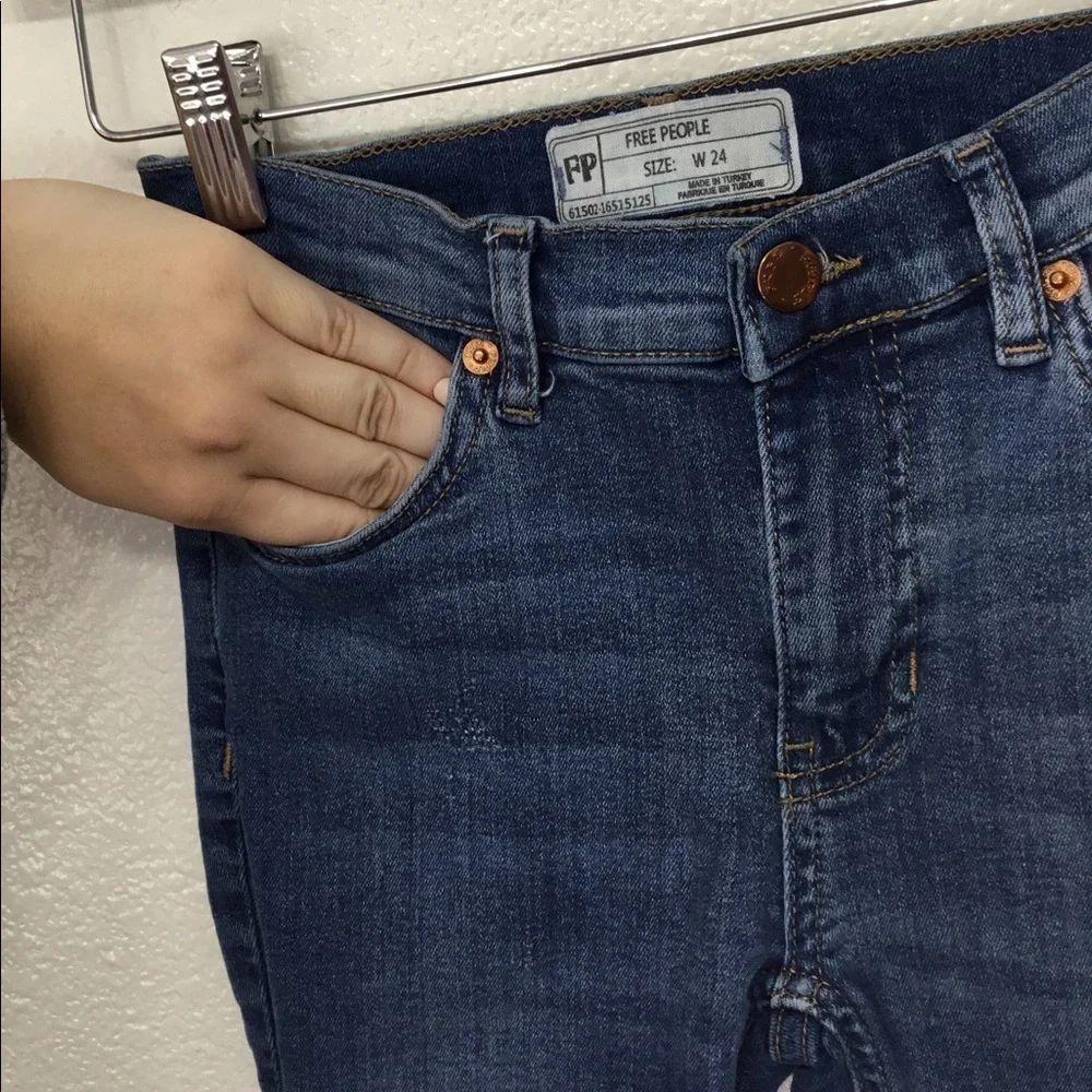 Free People Frayed Skinny Jeans